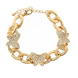107350, PAVE BUTTERFLY WITH CHAIN BRACELET