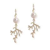 107246, FRESHWATER PEARL ACCENT TREE BRANCH DANGLE EARRING