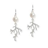 107246, FRESHWATER PEARL ACCENT TREE BRANCH DANGLE EARRING