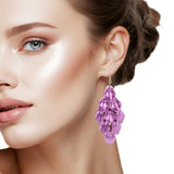 107287, FLOWER PETAL DANGLE EARRING