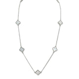 108352, 36 INCH LONG CLOVER ACCENT STATION DESIGNER INSPIRED NECKLACE