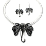 108369, ELEPHANT HEAD STATEMENT CHOKER NECKLACE