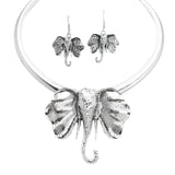 108369, ELEPHANT HEAD STATEMENT CHOKER NECKLACE