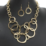 107738, GEOMETRIC METAL STATEMENT NECKLACE