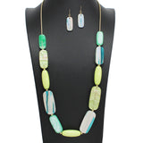 107935, GLITTER CELLULOID ACETATE LONG NECKLACE