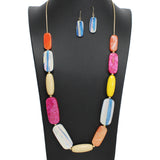 107935, GLITTER CELLULOID ACETATE LONG NECKLACE