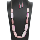 107935, GLITTER CELLULOID ACETATE LONG NECKLACE