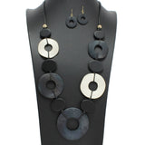 107944, CURVY ROUND CELLULOID ACETATE ACCENT LONG NECKLACE