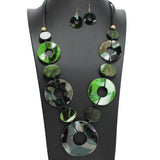 107944, CURVY ROUND CELLULOID ACETATE ACCENT LONG NECKLACE