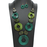 107944, CURVY ROUND CELLULOID ACETATE ACCENT LONG NECKLACE