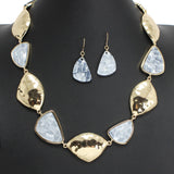 107619, GEOMETRIC CELLULOID ACETATE STATEMENT NECKLACE