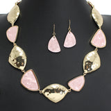 107618, GEOMETRIC CELLULOID ACETATE STATEMENT NECKLACE