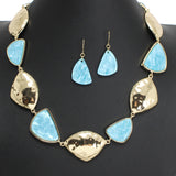 107618, GEOMETRIC CELLULOID ACETATE STATEMENT NECKLACE
