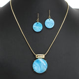 107579, ROUND CELLULOID ACETATE PENDANT NECKLACE