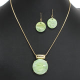 107580, ROUND CELLULOID ACETATE PENDANT NECKLACE