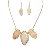 108379, UP TO 24" ADJUSTABLE GEOMETRIC CELLULOID ACETATE NECKLACE