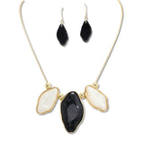 108379, UP TO 24" ADJUSTABLE GEOMETRIC CELLULOID ACETATE NECKLACE