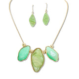 108379, UP TO 24" ADJUSTABLE GEOMETRIC CELLULOID ACETATE NECKLACE