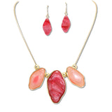 108379, UP TO 24" ADJUSTABLE GEOMETRIC CELLULOID ACETATE NECKLACE