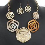 107552, GEOMETRIC CELLULOID ACETATE STATEMENT NECKLACE