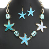 107829, STARFISH CELLULOID ACETATE WITH RHINESTONE NECKLACE