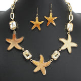 107829, STARFISH CELLULOID ACETATE WITH RHINESTONE NECKLACE