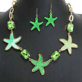 107829, STARFISH CELLULOID ACETATE WITH RHINESTONE NECKLACE