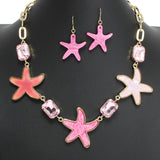 107829, STARFISH CELLULOID ACETATE WITH RHINESTONE NECKLACE