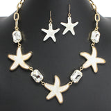 107829, STARFISH CELLULOID ACETATE WITH RHINESTONE NECKLACE