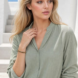 Model wearing Western Antiqued Metal Twisted Rope Open C
