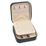 106522, WESTERN THEMED HOWDY ENGRAVED FAUX LEATHER SQUARE JEWELRY BOX